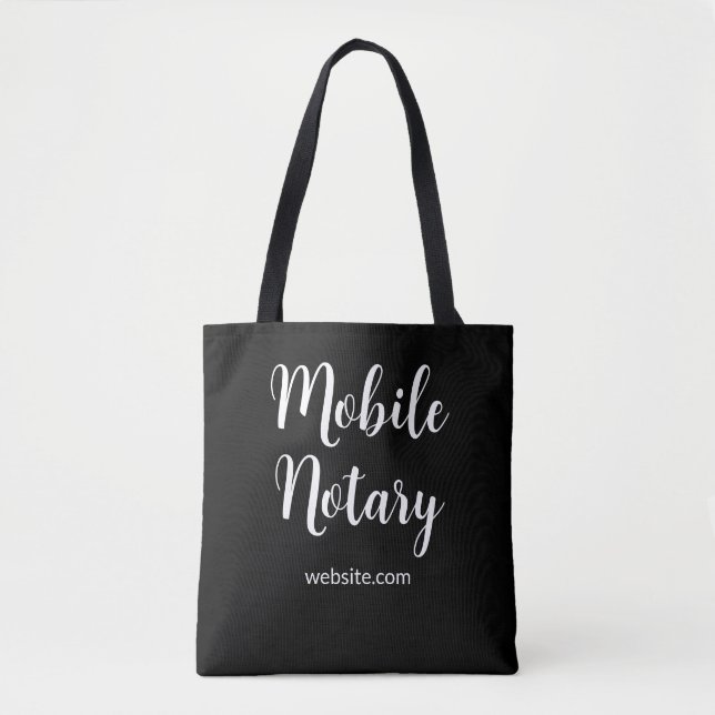 Mobile Notar Website Schwarz Tasche (Vorderseite)