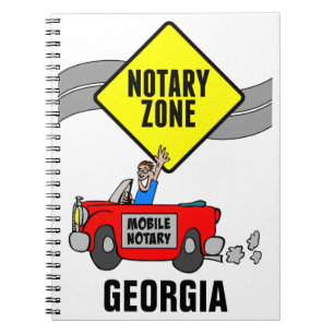 Mobile Notar Zone Red Sports Car Georgien Notizblock
