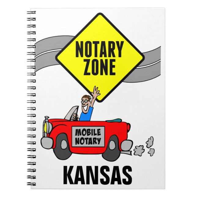 Mobile Notar Zone Red Sports Car Kansas Notizblock (Vorderseite)