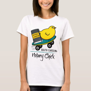 Mobile Notary Chick auf Skateboard South Carolina T-Shirt