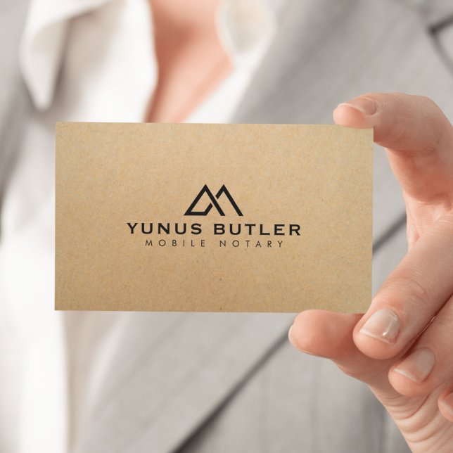 Mobile Notary House Logo Kraft Visitenkarte (Von Creator hochgeladen)