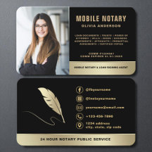 Mobile Notary Signing Agent Foto Black & Gold