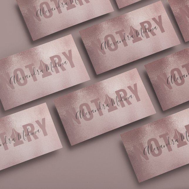 Mobile Notary Signing Agent Rose Gold Visitenkarte (Von Creator hochgeladen)
