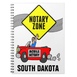 Mobile Notary Zone Red Sports Car South Dakota Notizblock
