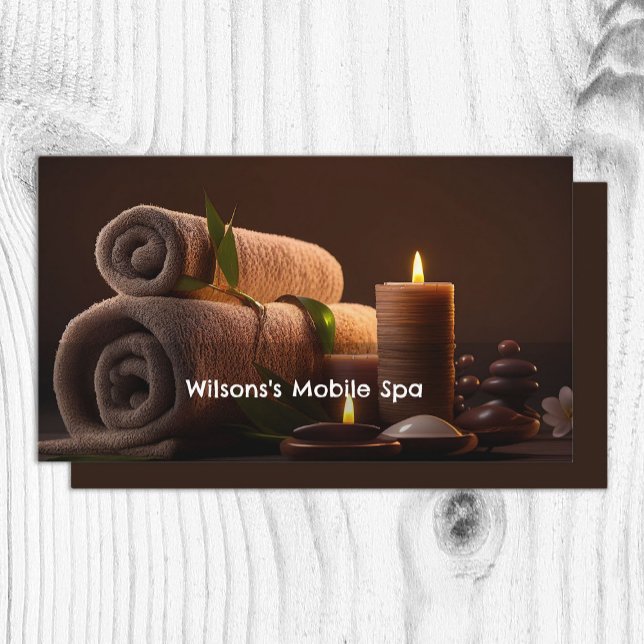 Mobile Wellness-Center Visitenkarte (Mobile Spa Business Cards)