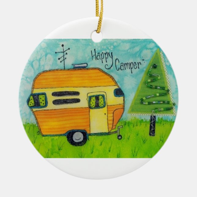 *MOBILE ZUHAUSE* CHRISTMAS ORNANATION KERAMIK ORNAMENT (Vorne)