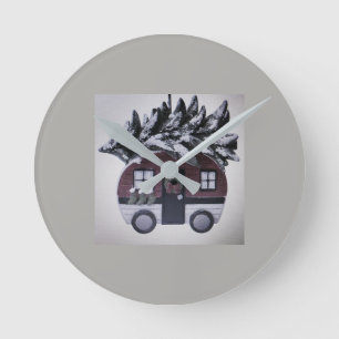 **MOBILE ZUHAUSE** CLOCK RUNDE WANDUHR