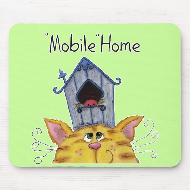 Mobile Zuhause für Katzen und Vögel House Mousepad (Vorne)