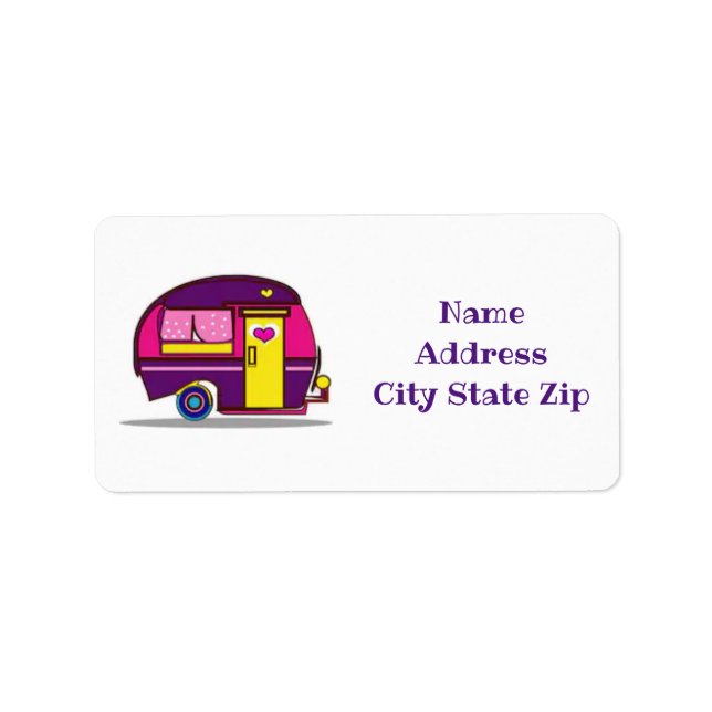 **MOBILE ZUHAUSE** RÜCKKEHR-ADRESSE ADRESSAUFKLEBER (Vorne)