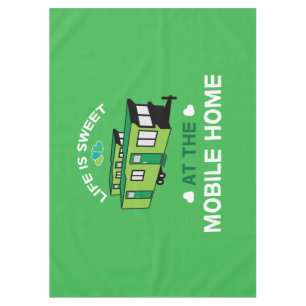Mobile Zuhause Statische Karawane Neue Zuhause Tischdecke