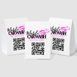 Mobiler Autowasch-Detailing-Geschäft QR-Code Tischaufsteller