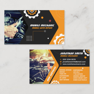 Mobiler Mechaniker, Auto-Reparatur, Autoreparatur, Visitenkarte