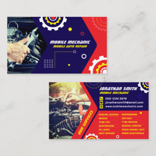 Mobiler Mechaniker, Auto-Reparatur, Autoreparatur, Visitenkarte
