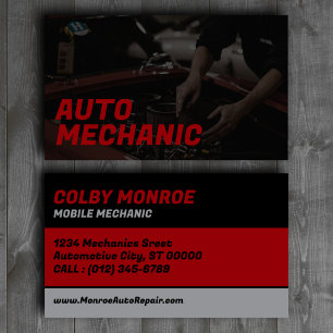 Mobiler Mechaniker Individuelle Visitenkarte