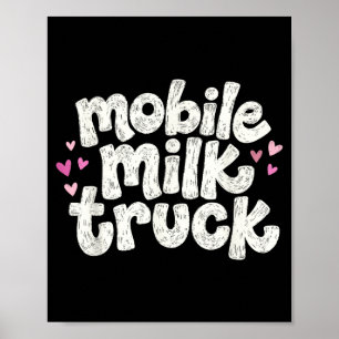Mobiler Milchtankwagen stillende lustige stillende Poster