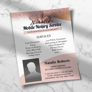 Mobiler Notar & Kreditunterzeichnungsagent Pink Gl Flyer