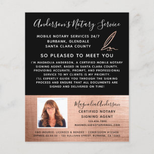 Mobiler Notariatsdienst Rose Gold Foto Flyer