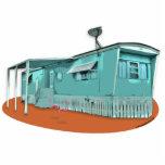 Mobiler Zuhause-Ausschnitt-Magnet Fotoskulptur Magnet<br><div class="desc">Dieser bewegliche Zuhause-/Anhängerausschnitt kommt komplett mit rosa Plastikflamingos im Yard!</div>