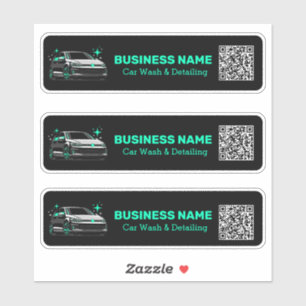 Mobiles Autowaschen & Detailierung Custom QR Aufkleber