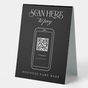 Mobiles Zahlungs-QR-Geschäft Tischständer-Schild Tischaufsteller