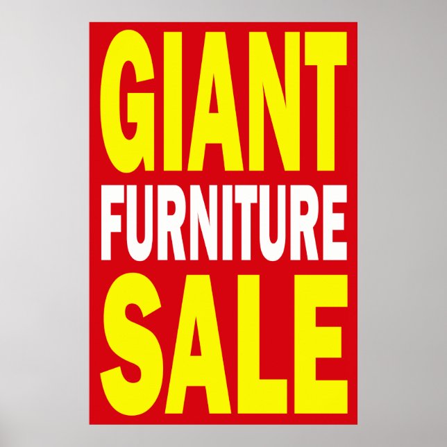 MOBILIER GÉANT VENTE - SIGNE POSTER AU DÉTAIL (Devant)
