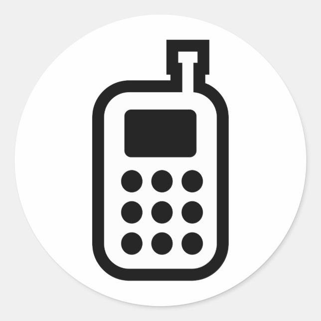 Mobiltelefon Runder Aufkleber (Vorderseite)