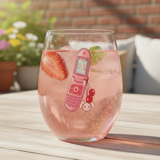 Mobiltelefon Weinglas Ohne Stiel (Von Creator hochgeladen)