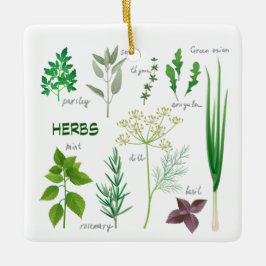 Möblierte Kräuter Design Keramik Ornament