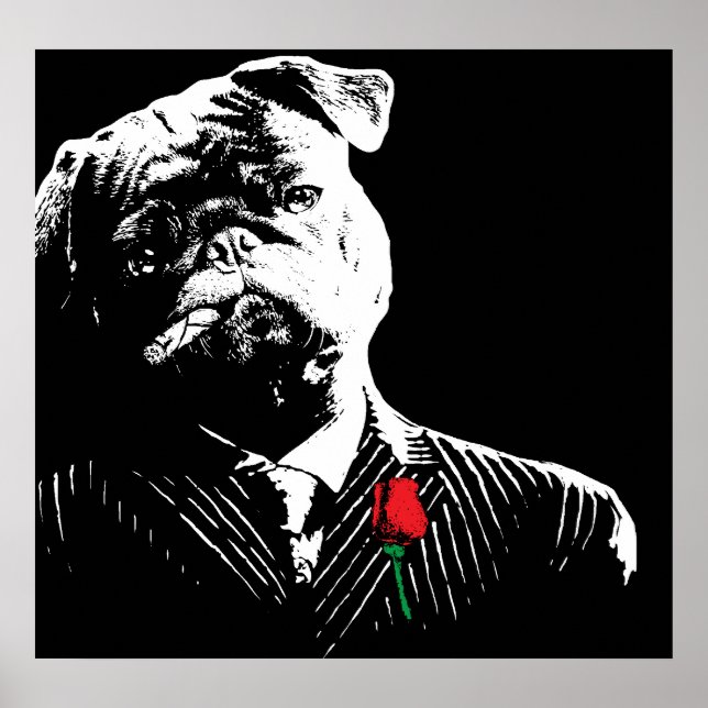 Mobster-Mops Poster (Vorne)