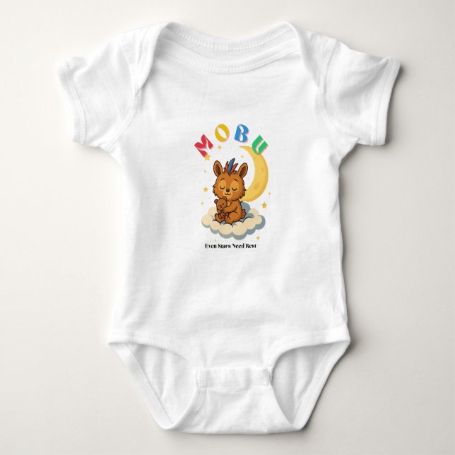 MoBu – Selbst Sterne brauchen Ruhe Baby Strampler (Vorderseite)