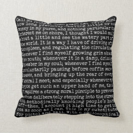Moby Dick Opening in White on Black Kissen