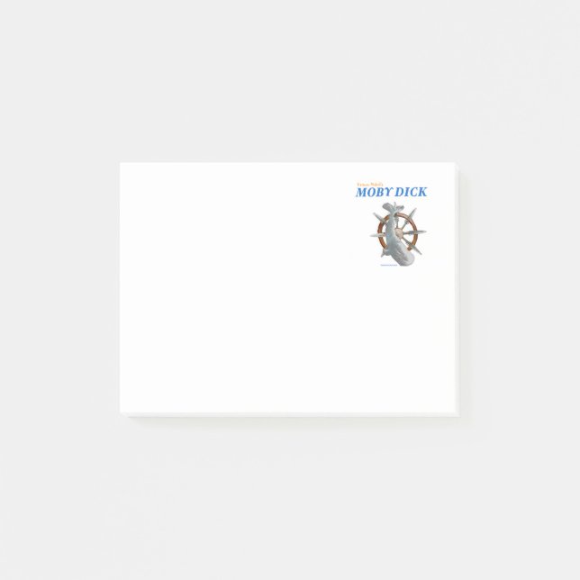Moby Dick Rad-Bild Post-it Klebezettel (Vorderseite)