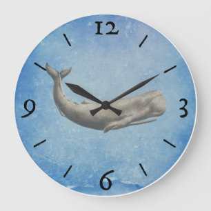 Moby-Dick-Wanduhr Große Wanduhr