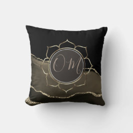 Mocha Agate Glittery OM Kissen