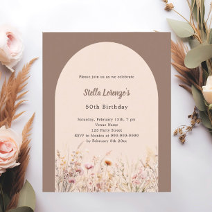 Mocha-Beige-Wildblume-Florenz Geburtstagsfeier