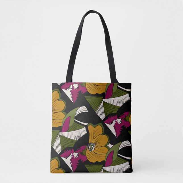 Mocha Bloom - Botanische Tote Tasche von Kraalikaa (Vorderseite)