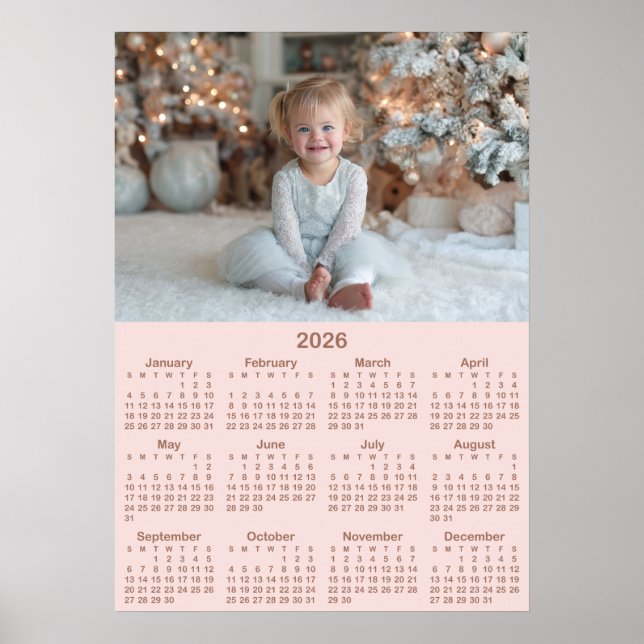 Mocha Blush 2026 Photo Calendar 20x28 Poster (Vorne)