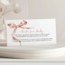 Mocha Bow Book for Baby Enclosure Card Begleitkarte