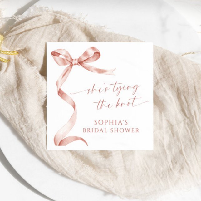 Mocha Bow Sie bindet das Brautparty des Knotens Serviette (Von Creator hochgeladen)