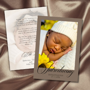 Mocha Braun Chic Introducing Foto Baby Danke