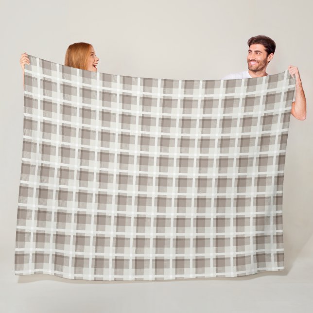 Mocha-Braun-Gingham-Buffalo-Karo  Fleecedecke (Beispiel)