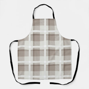 Mocha-Braun-Gingham-Buffalo-Karo Schürze