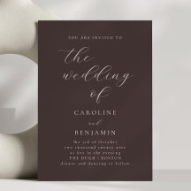 Mocha-Braune Minimalistische Schrift Elegante Herb