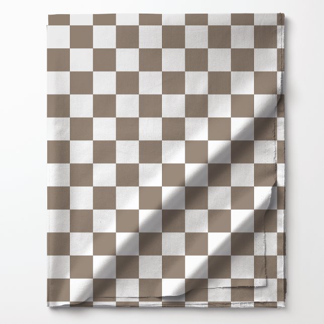 Mocha Brown and White Checkered Pattern Stoff (Von Creator hochgeladen)