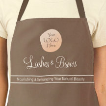 Mocha Brown Employee Name Business Logo Lashes