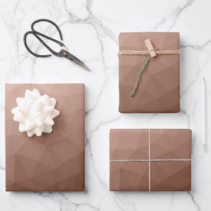 Mocha Brown geometrisch Mesh modernes Muster Geschenkpapier Set