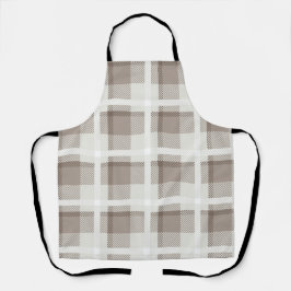 Mocha Brown Gingham buffalo plaid check  Schürze