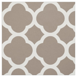 Mocha Brown Modern Quatrefolie Grosses Format Stoff