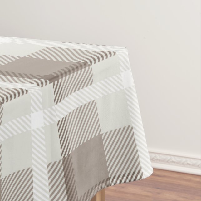 Mocha Brown Moroccan buffalo plaid check  Tischdecke (Beispiel)
