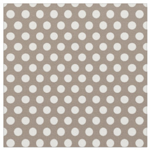 Mocha Brown Polka Dots Stoff